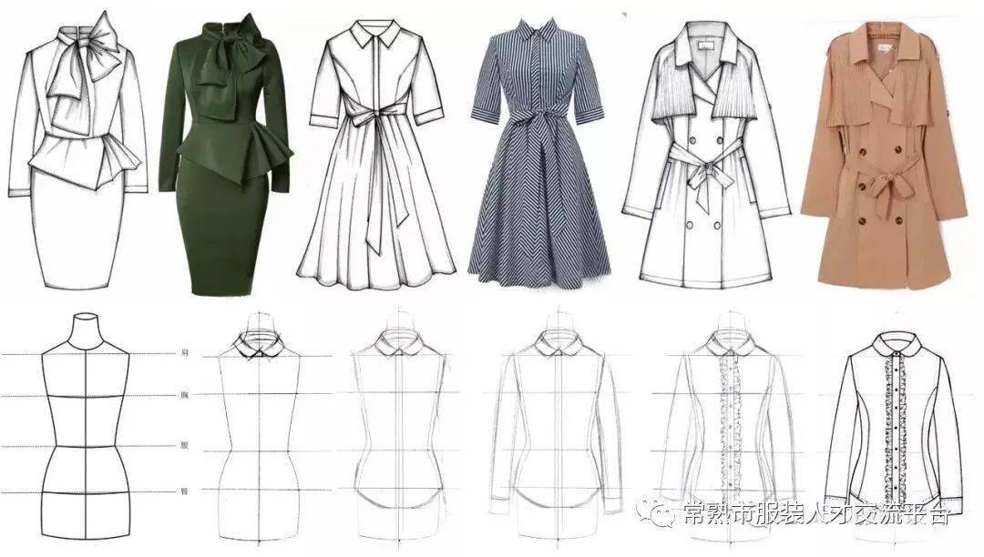 手繪服裝平面款式圖 1:1對照的精準(zhǔn)藝術(shù)